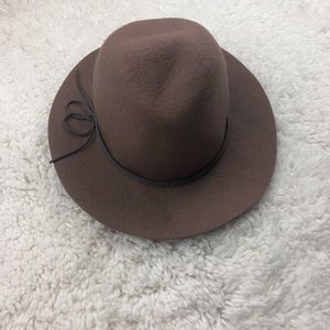 Saks Fifth Avenue Light Brown Wool Floppy Hat